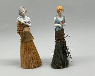 Porcelain Half Doll Brooms