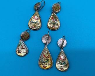 Sterling and Mother of Pearl Reversible Earrings