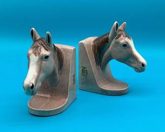 Ceramic Horse Head Bookends