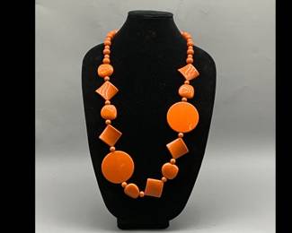 Orange Lucite Necklace
