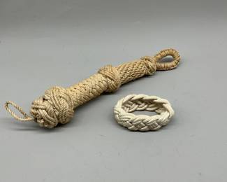 Folk Art Bell Rope and Sailor Knot Bracelet