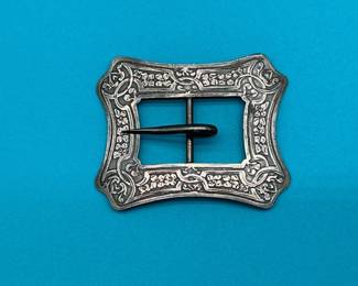 Sterling Art Nouveau Belt Buckle