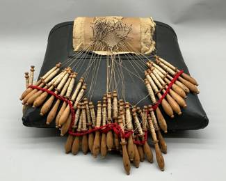Bobbin Lace Pillow with Bobbins