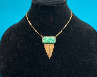 Natural Stone Fringe Necklace