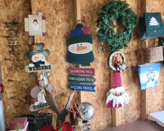 Some of the Christmas in the attached garage