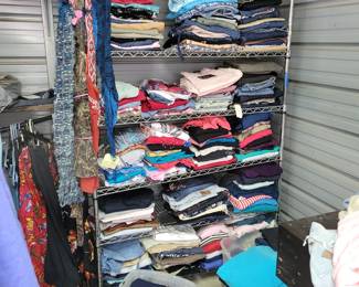 Clothing in the detached garage