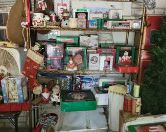 Some of the Christmas in the attached garage