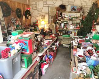 View of the attached garage