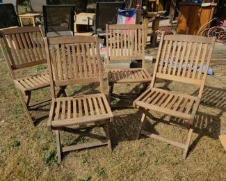 Wooden folding chairs