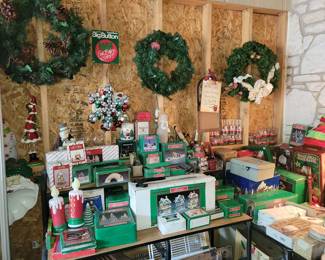 Some of the Christmas in the attached garage