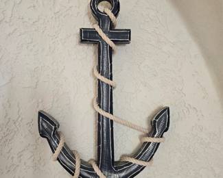 Wooden anchor wall art