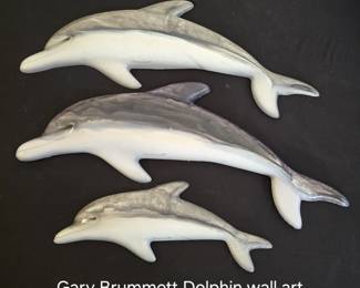 Gary Brummett fiberglass dolphin wall art