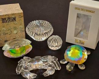 Glass and crystal paperweights