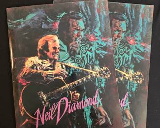 2 Neil Diamond 1989 concert programs
