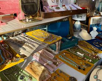 Vintage Jewelry from the 1940's-2000's. Tons of sterling silver still being sorted! Necklaces, bracelets, rings - pretty much everything!