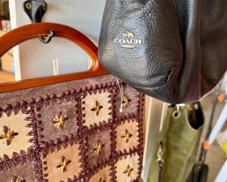 Coach purse, Italian leather purse, Nine West patchwork purse.