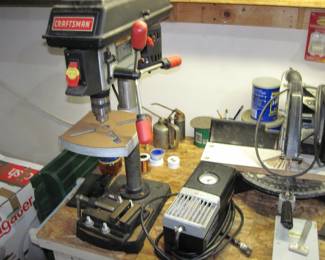 Craftsman drill press, air compressor, Miter Saw