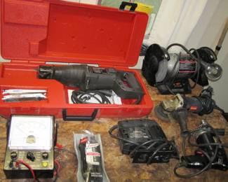 Craftsman reciprocal saw, grinder, jig saw, drill, angle grinder 