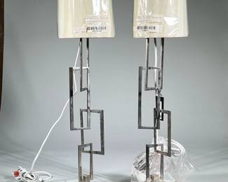 Pair Visual Comfort "Buffet" Geometric Table Lamps
