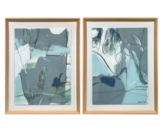 (2pc) The Wendover Art Group, Dawn At The Lake, Blue Yonder Series
