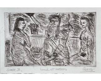 Black And White Abstract Drawing
