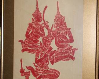 Asian Temple Rubbings on Rice Paper