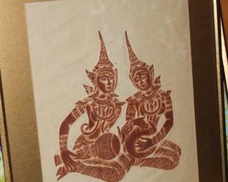 Asian Temple Rubbings on Rice Paper