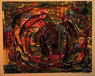ALMA M GOETSCH  1959 "ABSTRACTION [CONCENTRIC}
