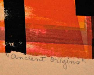 SIGNED: ALMA M  GOETSCH  "ANCIENT ORIGINS"