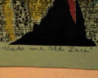 SIGNED: ALMA M GOETSCH 1961 "WEEDS AND OLD LACE"