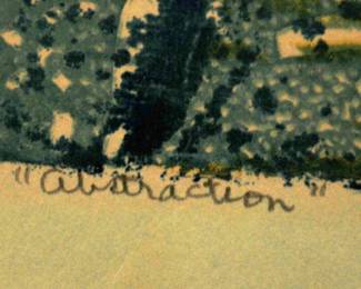 SIGNED: ALMA M GOETSCH 1961 "ABSTRACTION"