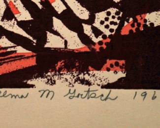 SIGNED: ALMA M  GOETSCH 1962 "BURDOCK"  #6