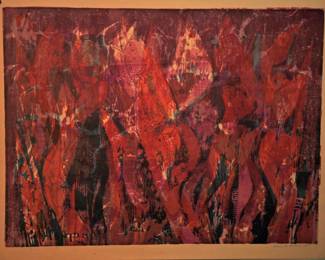 SIGNED: ALMA M GOETSCH 1961 "GARDEN FORMS ii"