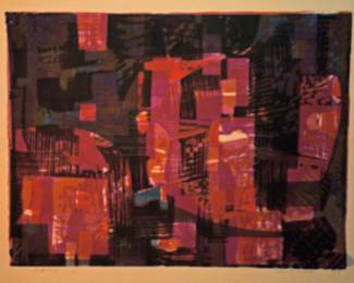 SIGNED: ALMA M GOETSCH 1950 "PURPLE PASSAGE"