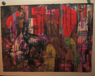 SIGNED: ALMA M  GOETSCH 1963 "RAIN & WIND"