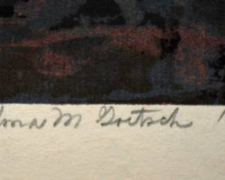 SIGNED: ALMA M  GOETSCH 1957, "SEA POOL"