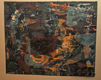 SIGNED: ALMA M  GOETSCH 1957  "SEA POOL"  2/11