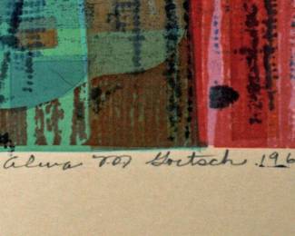 SIGNED: ALMA M  GOETSCH 1964