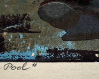 SIGNED: ALMA M  GOETSCH 1957, "SEA POOL"