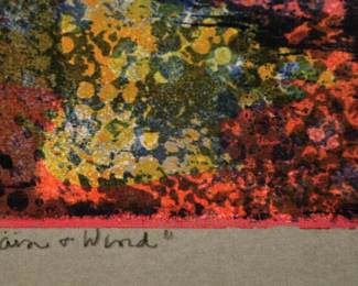 SIGNED: ALMA M  GOETSCH 1961 "RAIN & WIND"