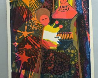 Holiday Silkscreen dated 1958