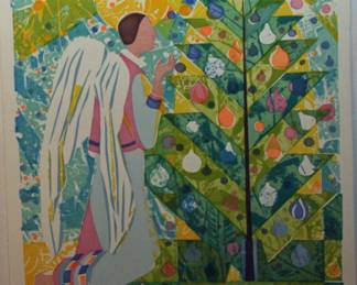 SIGNED: ALMA M GOETSCH 1967, "AUTUM ANGEL"
