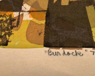 SIGNED: ALMA M  GOETSCH 1962 "BURDOCK"  #6