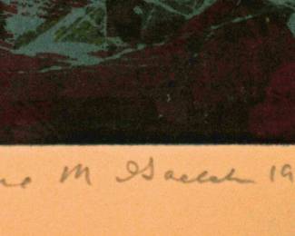 SIGNED: ALMA M GOETSCH 1957 "SOL" 