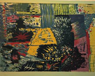SIGNED: ALMA M GOETSCH 1961 "ABSTRACTION"