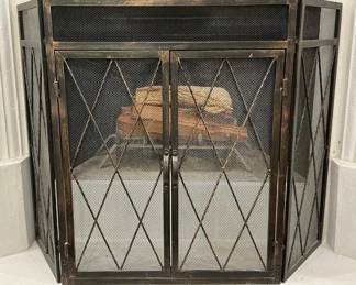 Antiqued Fireplace Screen 