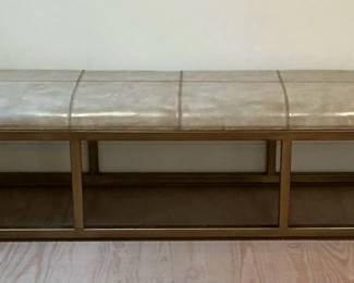 Long Leather Bench