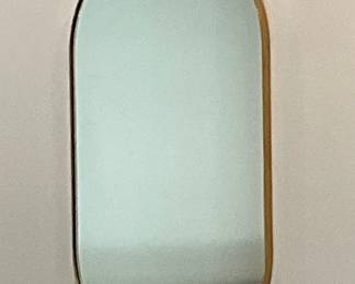 Golden Framed Oval Mirror