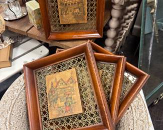 Tiny Boho MCM vintage frames, 1950s 