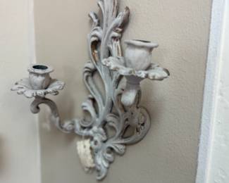 Vintage Cast Iron Sconce 